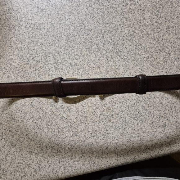 Elegant Brown Belt with Gold Accents - Picture 4 of 11